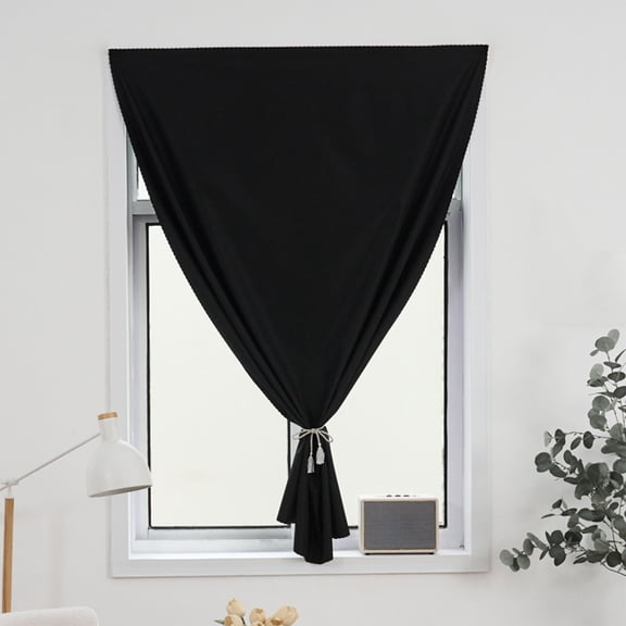 Darkening Curtains for Bedroom - No Drill Sunshade Window Curtains - Oversized Blackout Drapes - 47 x 78 Inch Single Panel - Easy Sticker Installation for Living Room, Home Decor - Polyester Fabric