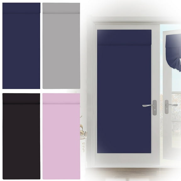 Darkening Door Curtain Cozival Darkening Door Curtain, Natural Cotton Blended Privacy Roll up Blind for French Door, Balcony Glass Door, W26 X L68 Inch, Privacy Roll up Blind, B