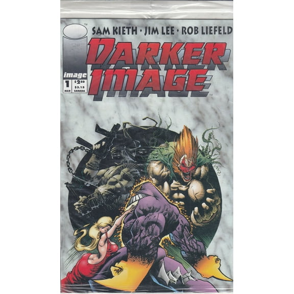 Darker Image #1A (with card) VF ; Image Comic Book
