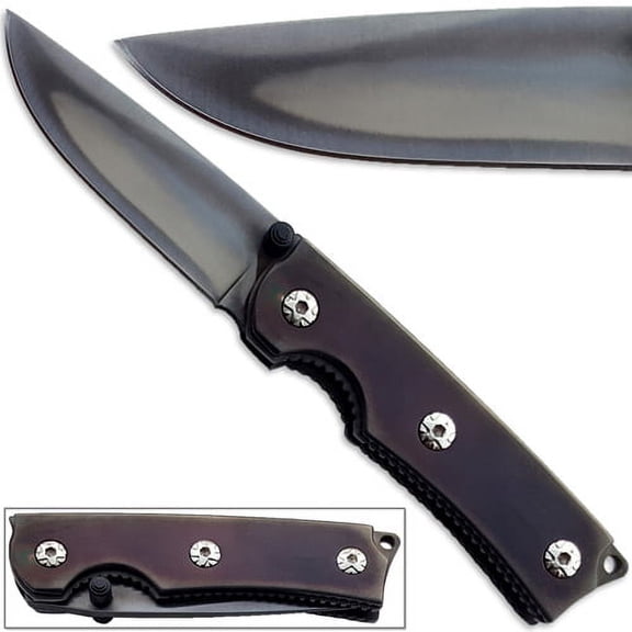 Darker Urban Ambidextrous Pocket Knife Stars Gunmetal Grey Folde