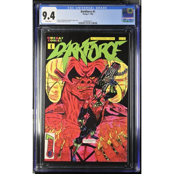 Darkforce #1 CGC NM 9.4 White Pages Rare Horror Comic! Comic Book
