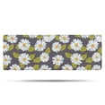 thumbnail image 1 of Darkgray Daisy Flower Green Leaves Pattern Bathroom Rugs Mat,Non Slip Microfiber Bathroom Rug,Rubber Backing,Soft Bathroom Mats for Bathroom Floor,Tub and Shower,47x17in(120x43cm), 1 of 5