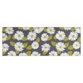 thumbnail image 1 of Darkgray Daisy Flower Green Leaves Pattern Kitchen Rug Mat,Kitchen Runner Rugs Non Skid Washable,Decorative Kitchen Floor Mats for Kitchen,Sink,Laundry,17"X47", 1 of 5
