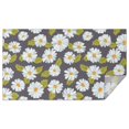 thumbnail image 1 of Darkgray Daisy Flower Green Leaves Pattern Rectangle Tablecloth 60"x102",Waterproof Polyester Rectangle Table Cloth, Wipeable Spillproof Polyester Tablecloth for Dining, Camping, Indoor and Outdoor, 1 of 6