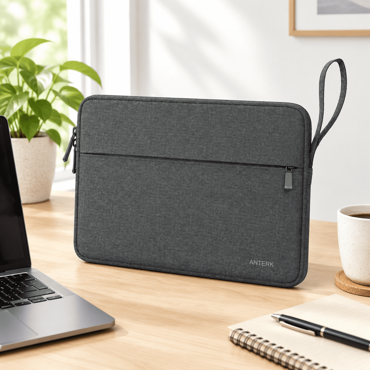 Darkgrey 14 Inch Water Resistant Polyester Laptop Sleeve Carrying Case ...