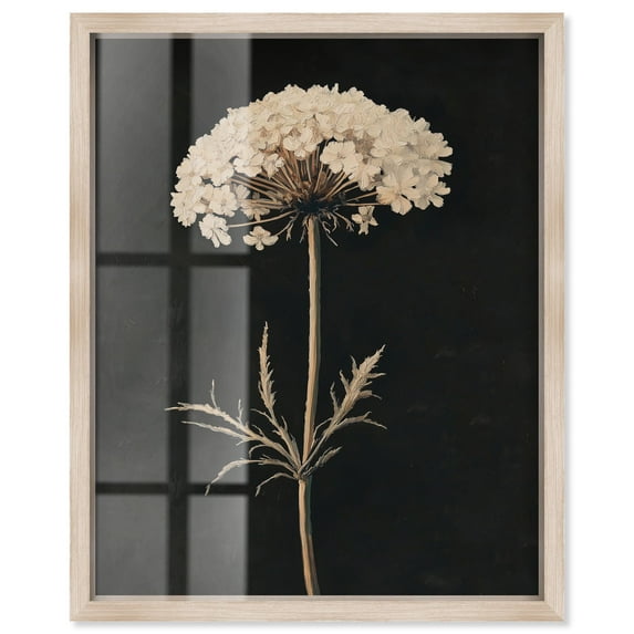 Darkling Floret II Shadowbox Print Farmhouse Art by Art Remedy, Blonde Frame, 16 x 20