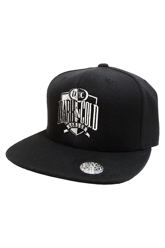 Darkncold Coat of Arms Logo Snapback Cap Black White