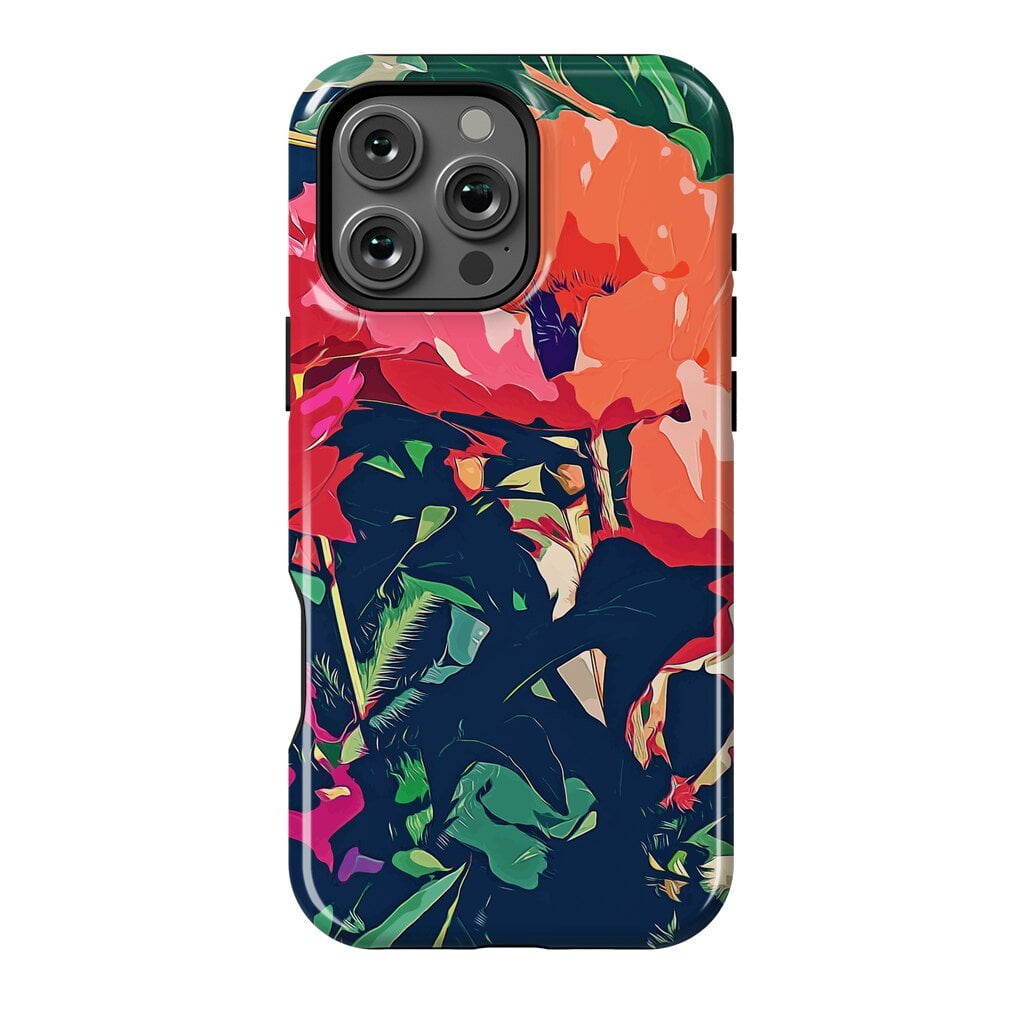 Darkness Blooms Floral Phone Case Compatible with iPhone 11 to 16 Pro