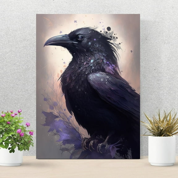 Darkness Descends - Dark Raven Canvas Wall Art