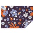 thumbnail image 1 of Darkpurple Daisy Flower Orange Petals Pattern Rectangle Tablecloth 60"x84",Waterproof Polyester Rectangle Table Cloth, Wipeable Spillproof Polyester Tablecloth for Dining, Camping, Indoor and Outdoor, 1 of 5