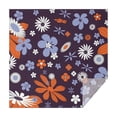 thumbnail image 1 of Darkpurple Daisy Flower Orange Petals Pattern Square Tablecloth,Waterproof Square Table Cover,Wipeable Spillproof Washable Table Cover for Home Kitchen Party Decor 42"X42"(107x107cm), 1 of 6