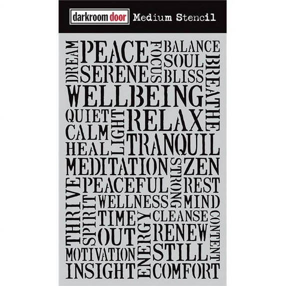 Darkroom Door DDMS004 Wellbeing - Medium Stencil