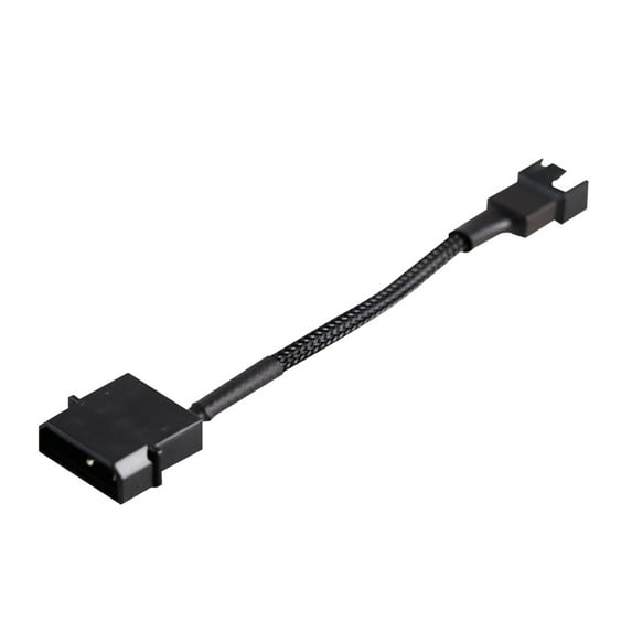 Darkside 4-Pin PWM Fan to 4-Pin Power Sleeved Adapter Cable, Jet Black