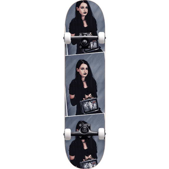 Darkstar Goth Girl Complete Skateboard -7.87 Black Fp