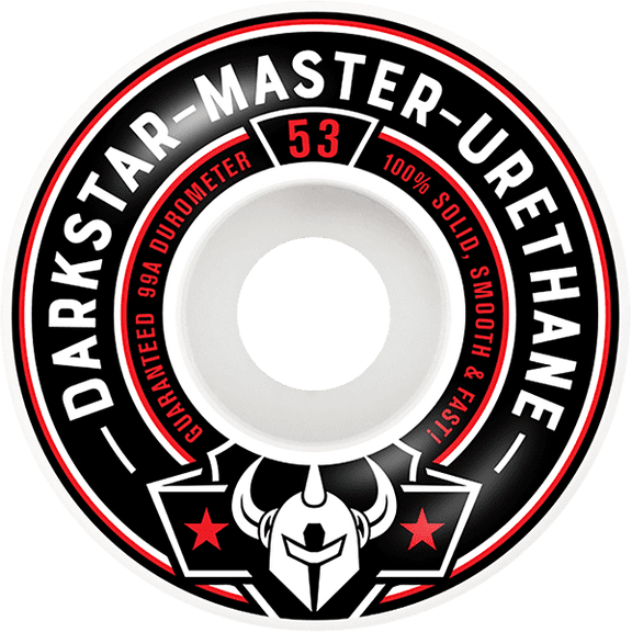 Darkstar Responder Skateboard Wheels 53mm 99a White/Red