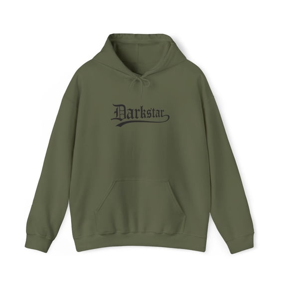 Darkstar Text Skateboard Black Many Colors Vintage Classic Skate Hoodie Print - S / Military Green