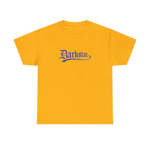 Darkstar Text Skateboard Blue Many Colors Vintage Classic Skate TShirt Print - Gold / S