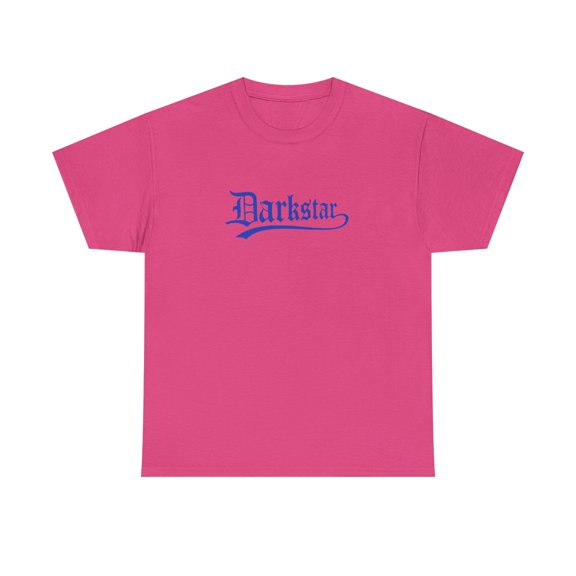 Darkstar Text Skateboard Blue Many Colors Vintage Classic Skate TShirt Print - Heliconia / L
