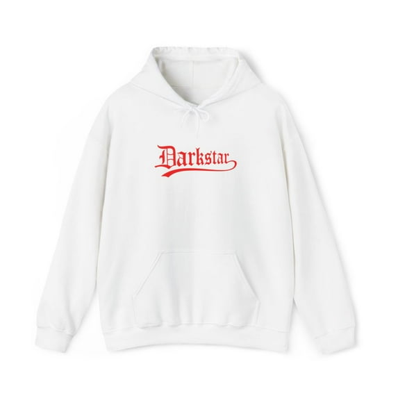 Darkstar Text Skateboard Red Many Colors Vintage Classic Skate Hoodie Print - XL / White