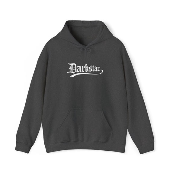 Darkstar Text Skateboard White Many Colors Vintage Classic Skate Hoodie Print - L / Dark Heather