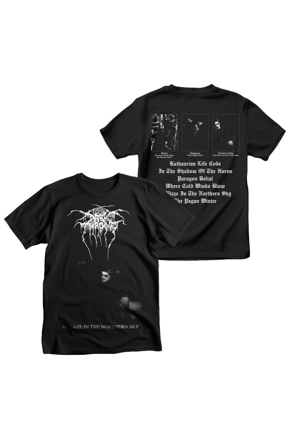 Darkthrone A Blaze In The Northern Sky Album T-Shirt Black Small | Officially Licensed Merchandise