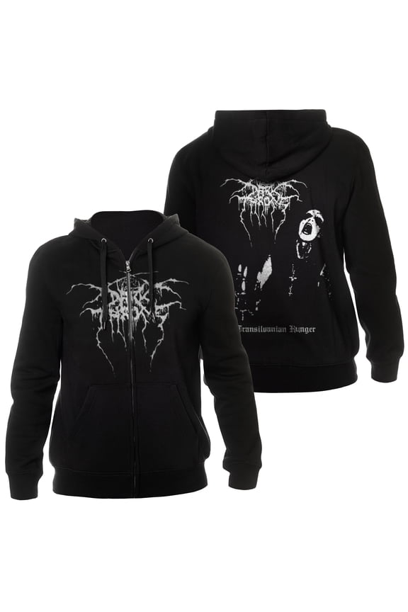 Darkthrone Men's Transilvanian Hunger Zip Up Hoodie Black 2X-Large | Officially Licensed Merchandise