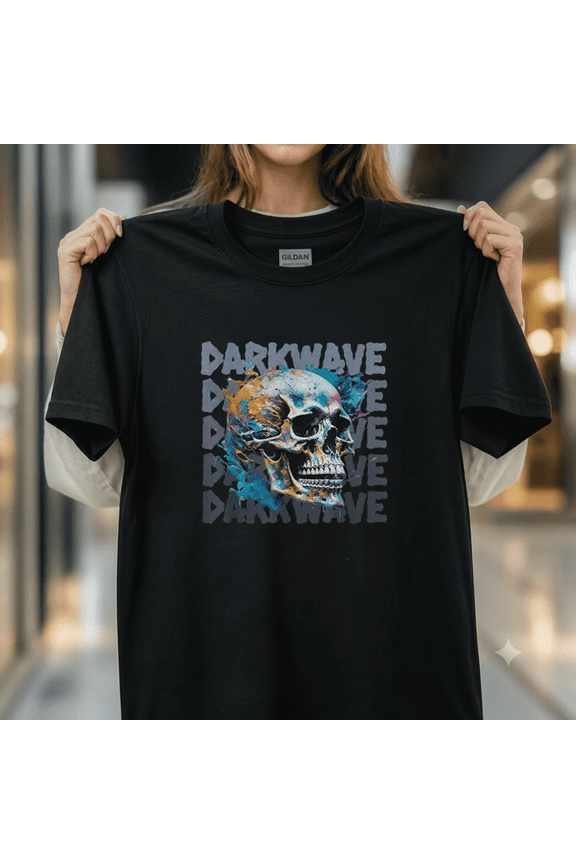 Darkwave Music Bones EBM Goth Post Punk Electro Synth Pop Tee Unisex T-Shirt, up to size 5XL