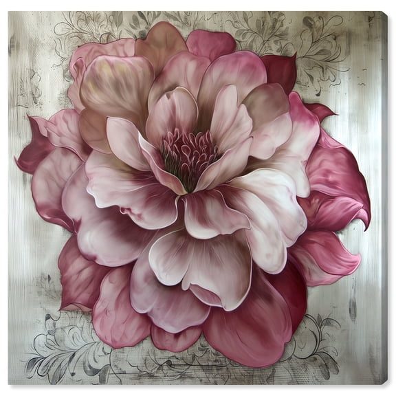 Darla Floral Fine Wall Art Canvas Wall Art by Art Remedy, Gallery Wrapped, 16" x 16"