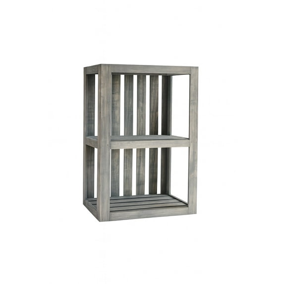 Darla'Studio 66 End Table/Nightstand Wood Crate Antique Gray Stained