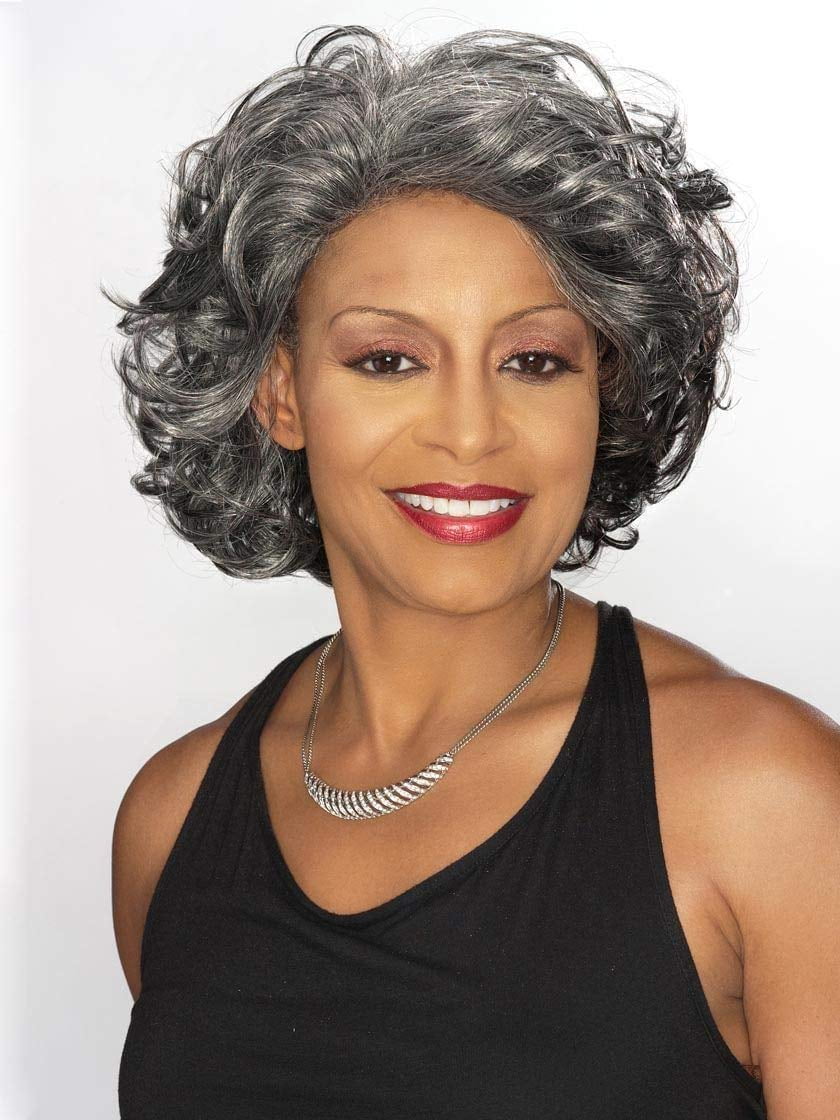 Darlene Wig Color FS1B/30 - Foxy Silver Wigs Lace Front Mid-Length ...