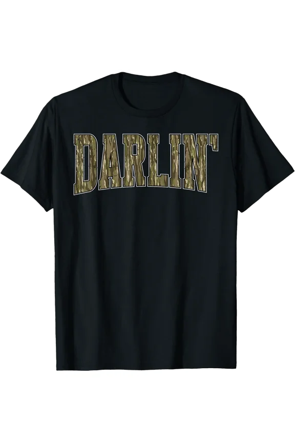 Darlin' Retro Camouflage Country Cowboy Men Women T-Shirt, Unisex T-Shirt