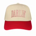 thumbnail image 1 of Darlin' Trendy Quote Hat for Women, Embroidered Trucker Style Snapback Cap, Western Romantic Vibe, Perfect for Road Trips, Summer Adventures, or Gifting Your Favorite Girl, 1 of 5
