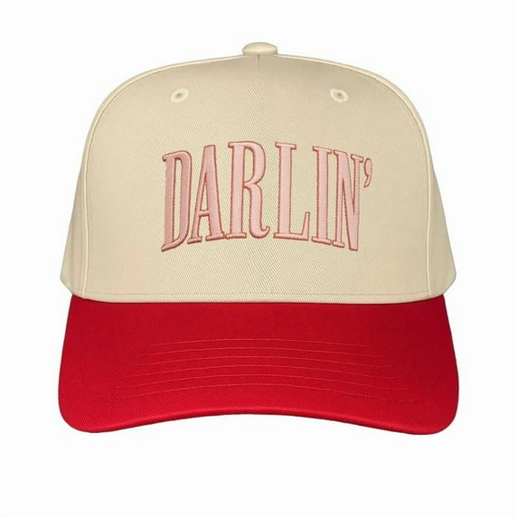 Darlin' Trendy Quote Hat for Women, Embroidered Trucker Style Snapback Cap, Western Romantic Vibe, Perfect for Road Trips, Summer Adventures, or Gifting Your Favorite Girl