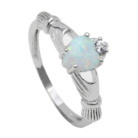 Darlina Engagement Ring Claddagh Womens Crown Fire Opal Ginger Lyne Collection