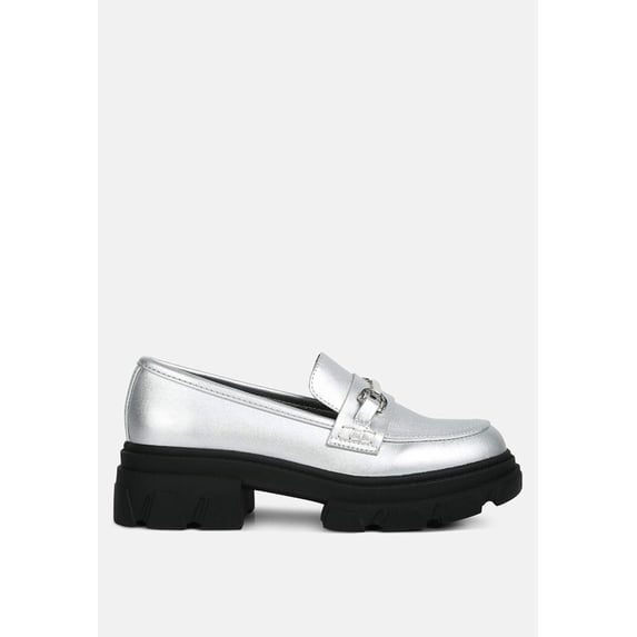 Darlina Metallic Platform Loafers