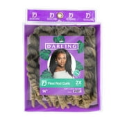 Darling Flexi Rod Curls Crochet Hair 2X Pack, 14 inch, #1/27, Adult, Female