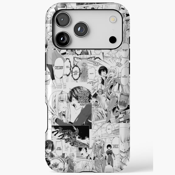 Darling In The Franxx Manga Collage Zero Two Hiro iPhone Case 17 through 11 Pro Max