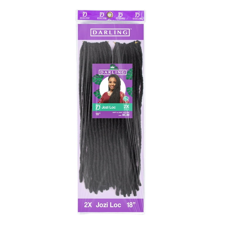 Darling Jozi Locs Crochet Hair 2X Pack, 18 inch, #1, Adult, Female