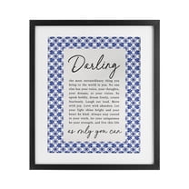 Darling Only You Can Inspiring Black Framed Print Under Glass, design by Lettered and Lined