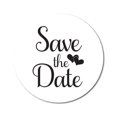 thumbnail image 1 of Darling Souvenir 1.6 Inches Round DIY White Heart Calligraphy Save The Date Label Stickers-45 Pcs, 1 of 1