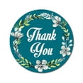 thumbnail image 1 of Darling Souvenir 1.6 Inches Round Daffodil Wreath Elegent Personalized Teal Blue Thank You Stickers-45 Pcs, 1 of 4