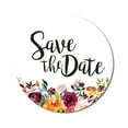 thumbnail image 1 of Darling Souvenir 1.6 Inches Round Non Custom Botanical Floral Border White Save The Date Stickers-45 Pcs, 1 of 4