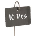 thumbnail image 1 of Darling Souvenir 10 Pcs Garden Marker Sign Reusable Labels Rough Natural Slate Hanging Tags Weatherproof Stainless Steel Rod For Flower Beds Plant Nursery Pots, 1 of 1