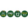 thumbnail image 1 of Darling Souvenir 13th Birthday Custom Name Stickers chocolate Candy Labels 190 Pcs-Green, 1 of 1