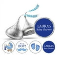 thumbnail image 1 of Darling Souvenir 190 Pcs Baby Boy Shower Custom Stickers chocolate&nbsp;DIY Candy Favor-Blue & White, 1 of 2