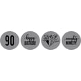 thumbnail image 1 of Darling Souvenir 190 Pcs Naughty Ninety Birthday Theme Stickers chocolate Labels-Gray, 1 of 1
