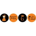 thumbnail image 1 of Darling Souvenir 190 Pcs Princess 6th Birthday Custom Stickers chocolate Candy Labels-Orange, 1 of 1