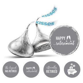 Darling Souvenir 190 Pcs Retirement Party Favor Stickers chocolate Candy Labels-Gray