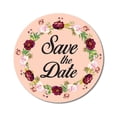 thumbnail image 1 of Darling Souvenir 45 Pcs Floral Wreath Pale Pink Round Save The Date Stickers Envelope Seals-1.6 Inches, 1 of 4