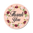 thumbnail image 1 of Darling Souvenir 45 Pcs Floral Wreath Round Thank You Peach Stickers Envelope Seals-1.6 Inches, 1 of 4